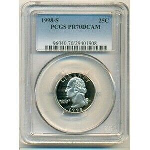 1998 S Clad Washington Quarter Proof PR70 DCAM PCGS
